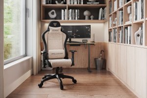 Fotel SENSE7 Spellcaster FUKU materiałowy czarno-beżowy + kabel usb 5