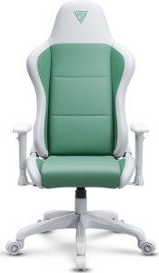 Fotel SENSE7 Spellcaster FUKU PU biało-zielony + kabel usb 3