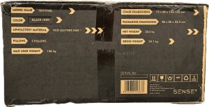 Fotel SENSE7 Sentinel czarny-czerwony + kabel usb 9