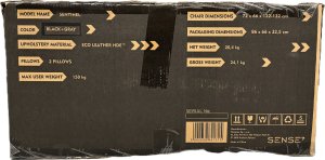 Fotel SENSE7 Sentinel black-gray + kabel usb 13