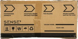 Fotel SENSE7 materiałowy Sentinel czarno-czerwony + kabel usb 23