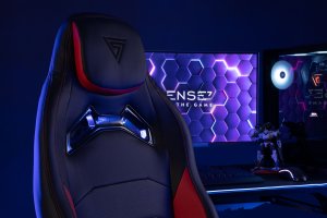 Fotel SENSE7 Vanguard - skórzany, czarny + kabel usb 14