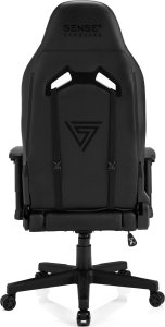 Fotel SENSE7 Vanguard - skórzany, czarny + kabel usb 3