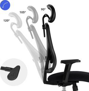 Krzesło biurowe SENSE7 Tone Czarne + kabel usb 12