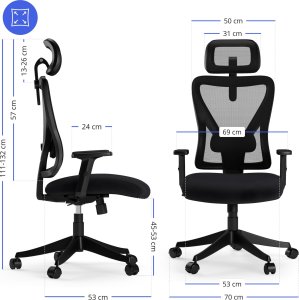 Krzesło biurowe SENSE7 Tone Czarne + kabel usb 10