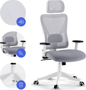 Krzesło biurowe SENSE7 Tone Biało-szare + kabel usb 11