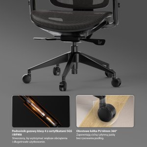 Krzesło biurowe SENSE7 NOBU black + kabel usb 9