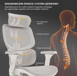 Krzesło biurowe SENSE7 NOBU light gray + kabel usb 9