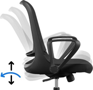Krzesło biurowe SENSE7 Sopty Czarne + kabel usb 4