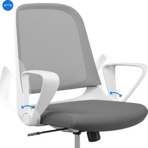 Krzesło biurowe SENSE7 Sopty Biało-szare + kabel usb 3