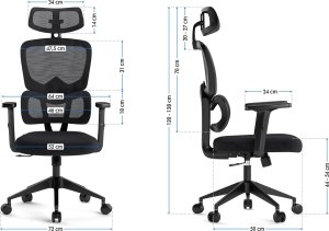 Krzesło biurowe SENSE7 Veno Czarne + kabel usb 14