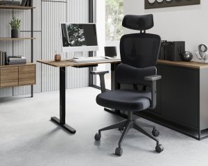 Krzesło biurowe SENSE7 Veno Czarne + kabel usb 3