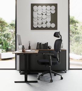 Krzesło biurowe SENSE7 Veno Czarne + kabel usb 4