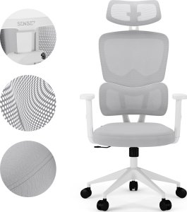 Krzesło biurowe SENSE7 Veno Białe + kabel usb 12