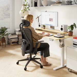 Krzesło biurowe SENSE7 Noxo Czarne + kabel usb 4