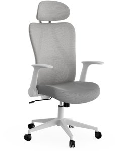 Krzesło biurowe SENSE7 Noxo Biało-szare + kabel usb 2