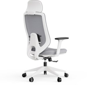 Krzesło biurowe SENSE7 Nakai Biało-szare + kabel usb 10