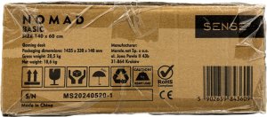 Biurko SENSE7 gamingowe Nomad Basic 140x60 cm + kabel usb 14