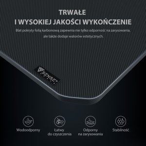 Biurko SENSE7 gamingowe Nomad Basic 140x60 cm + kabel usb 21