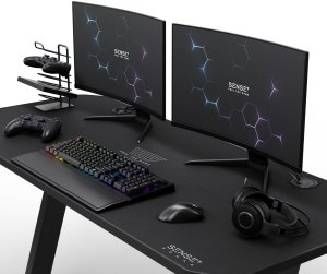 Biurko SENSE7 Nomad Classic Czarne 140x60 cm + kabel usb 8