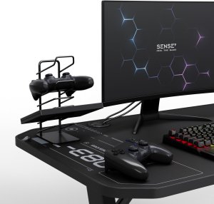 Biurko SENSE7 Nomad Cybernetic Czarne 140 cmx60 cm + kabel usb 11
