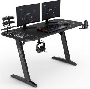 Biurko SENSE7 Nomad Cybernetic Czarne 140 cmx60 cm + kabel usb 3