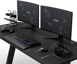 Biurko SENSE7 Nomad Cybernetic Czarne 140 cmx60 cm + kabel usb 8