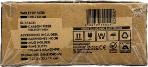 Biurko SENSE7 Nomad Basic Czarne 120 cmx60 cm 120x60 cm + kabel usb 3