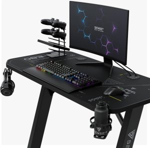 Biurko SENSE7 gamingowe Nomad Cybernetic Czarne 120x60 cm + kabel usb 12