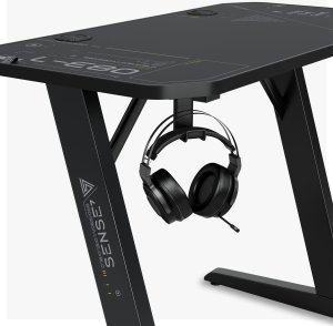 Biurko SENSE7 Nomad Cybernetic Czarne 100 cmx50 cm 100x50 cm + kabel usb 13