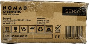 Biurko SENSE7 Nomad Cybernetic Czarne 100 cmx50 cm 100x50 cm + kabel usb 4