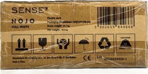 Biurko SENSE7 elektryczne Nojo 120x60 White + kabel usb 3