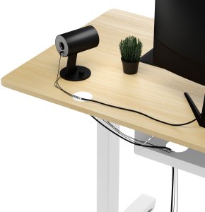 Biurko SENSE7 elektryczne Nojo 120x60 White Pine + kabel usb 12