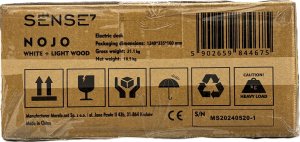 Biurko SENSE7 elektryczne Nojo 120x60 White Pine + kabel usb 4