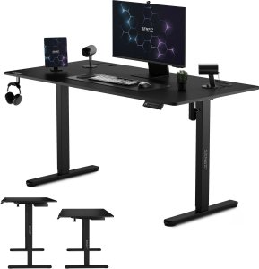 Biurko SENSE7 Nojo Black 140 cmx70 cm Black + kabel usb 6