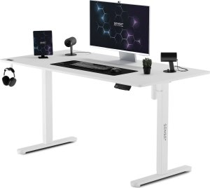 Biurko SENSE7 Nojo Białe 140 cmx70 cm White + kabel usb 2