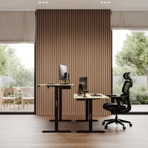 Biurko SENSE7 Nojo Sosna 140 cmx70 cm Black Pine + kabel usb 4