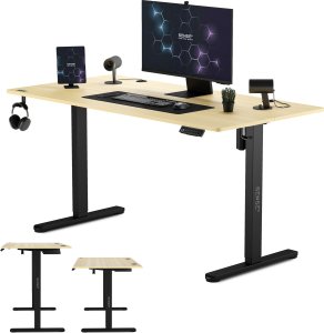 Biurko SENSE7 Nojo Sosna 140 cmx70 cm Black Pine + kabel usb 6