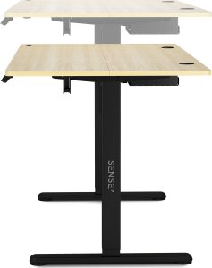 Biurko SENSE7 Nojo Sosna 140 cmx70 cm Black Pine + kabel usb 8
