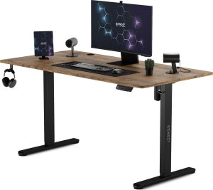 Biurko SENSE7 Nojo Wenge 140 cmx70 cm Black Oak + kabel usb 3