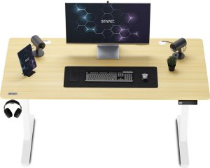 Biurko SENSE7 Nojo Sosna 140 cmx70 cm White Pine + kabel usb 10