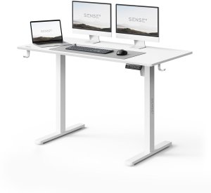 Biurko SENSE7 NOJO LIGHT Białe 120 cmx60 cm + kabel usb 2