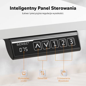 Biurko SENSE7 NOJO LIGHT Białe 120 cmx60 cm + kabel usb 6