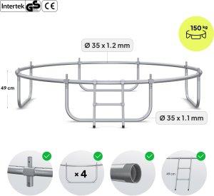 Trampolina ogrodowa Zipro Jump Pro Premium z siatką wewnętrzną 8FT 252cm + Mata Celnościowa 4