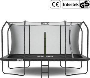 Trampolina ogrodowa Zipro Jump Pro Quadro z siatką wewnętrzną 427 x 244 cm + Mata Celnościowa 2