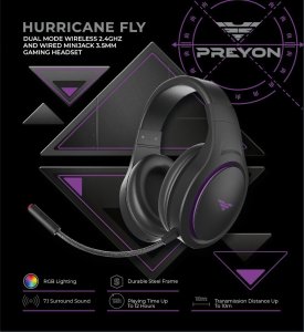 Słuchawki PREYON Słuchawki PREYON Hurricane Fly Czarne (PHF40B) + Podkładka Falcon Speed XXL (PFS120) 12