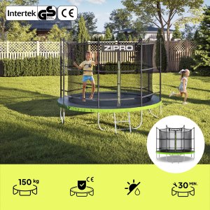 Trampolina ogrodowa Zipro Jump Pro z siatką wewnętrzną 8FT 252cm + Butelka Termiczna 3