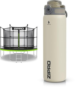 Trampolina ogrodowa Zipro Jump Pro z siatką wewnętrzną 10FT 312cm + Butelka Termiczna 2