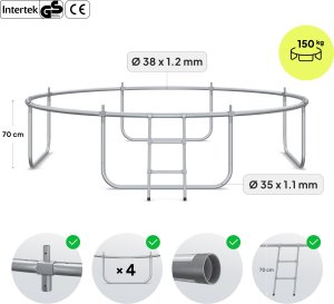 Trampolina ogrodowa Zipro Jump Pro z siatką wewnętrzną 10FT 312cm + Butelka Termiczna 7