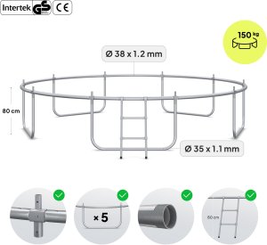 Trampolina ogrodowa Zipro Jump Pro z siatką wewnętrzną 12FT 374cm + Butelka Termiczna 4